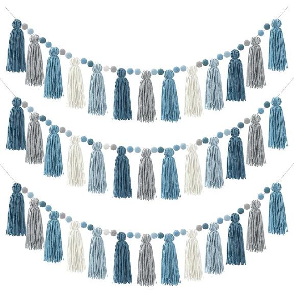 

Разноцветная бохо гирлянда с кисточками, радужные помпоны, каждая 50 дюймов, красочное украшение для класса, бохо баннер для детской, настенный декор для детской, фон для детского праздника Fresh Colors