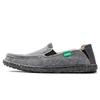 The classic canvas shoes men 2024 lazy shoes canvas moccasin men slip on loafers durable casual flats