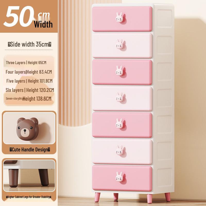 Children's Toy & Snack Storage Plastic Organizer Drawer Cabinet for Home Clothes
