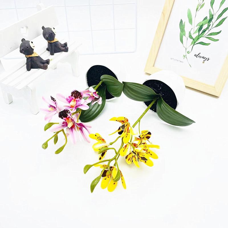 Phalaenopsis Potted Simulated Artificial Artificial Flower Ornament Desktop