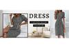 Women's Summer Casual Dress V Neck A-line Boho Ditsy Floral Sleeve Wrap Hem Dress