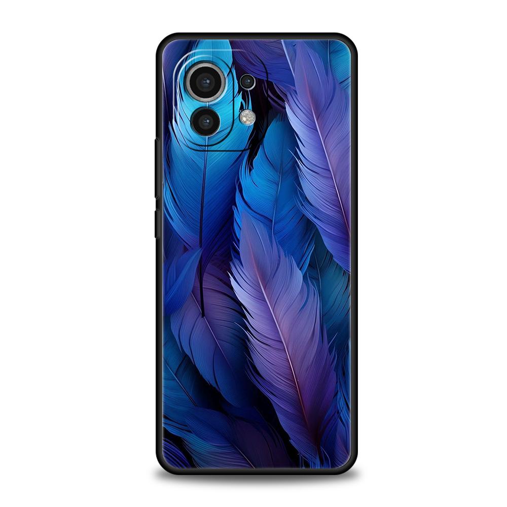 Phone Case Cover for Xiaomi Mi 15 14 13 12 11 Ultra 14T 13T 12T 11T 10T Pro Lite Soft TPU Capas Fashion Gradient Feather Pattern