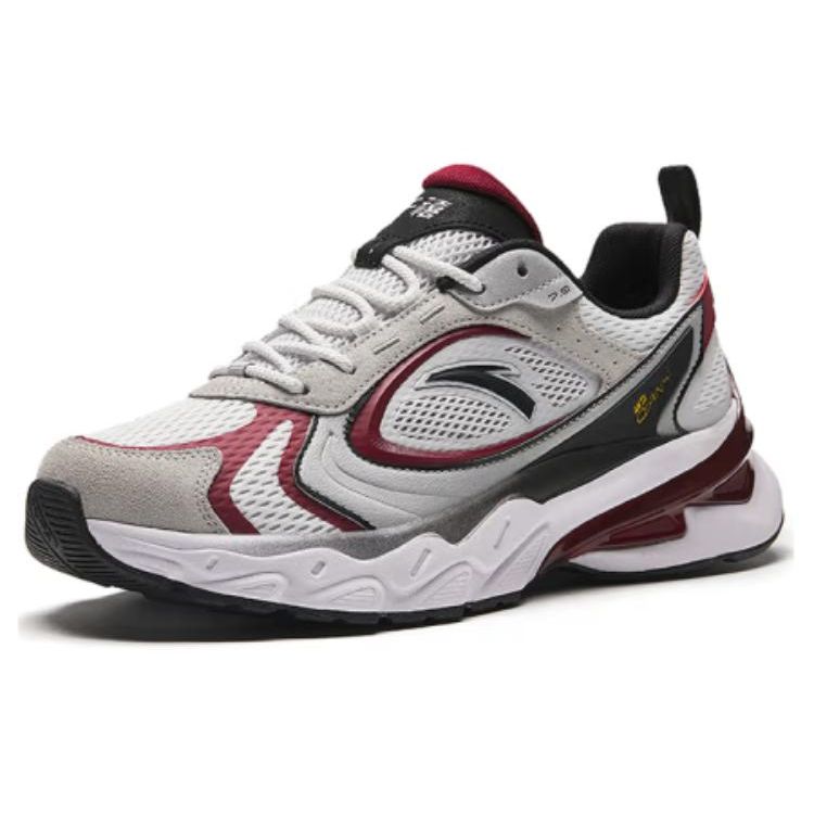Anta Millennium 7 Shock Absorbing Wear Resistant Low Top Casual Shoes Men Sneaker White Black Red 112428890-1