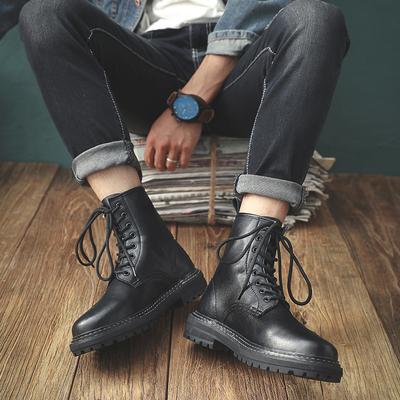 Men'S Boots Martin Boots Men'S British And Korean Version Versatile Men'S Medium Help Casual Shoes Military Boots Tide Shoes 6028-L