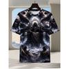 Herren Mode 3D Gedrucktes Herren T-Shirt Rundhals Kurzarm Trendige Streetwear