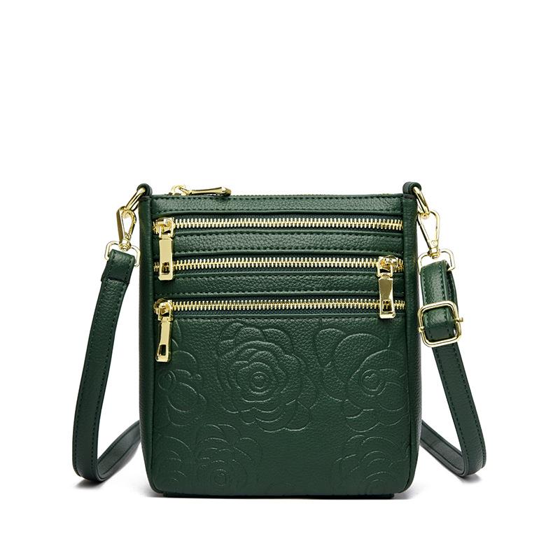 Women's Bag New Urban Simple Embossed Retro Shoulder Bag Large Capacity Messenger Small Square Bag Women