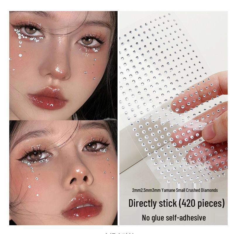 Cross-border Rhinestone & Pearl Face Stickers for Kids' Performances & Concerts