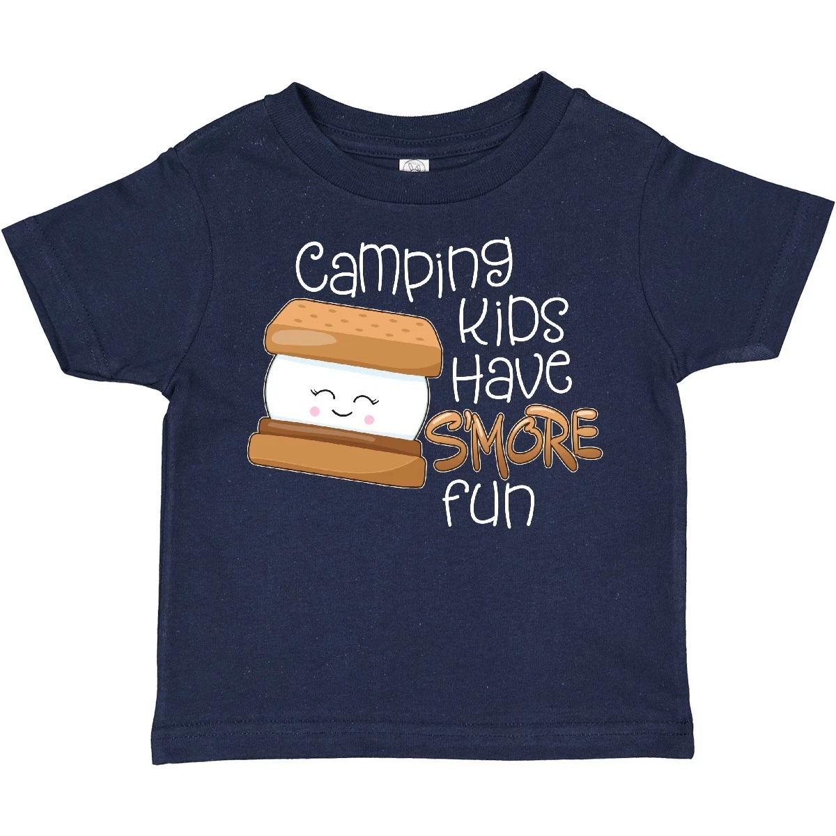 

Inktastic Camping Kids Have More Fun Toddler kids boys T-Shirt Smore Chocolate Campers Pun 120