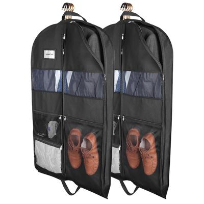 Zippered Hanging Garment Dust Cover - Waterproof Dustproof Clothes Suit Dress Protector, Closet Organizer Reusable Storage Bags