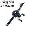 Carrete de Baitcasting Ultraligero Combo Caña de Pescar de Lanzamiento Largo para Viaje Caña de Pescar Mini Viaje