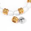 Wholesale 20pcs  2.5/3/4/5/6mm Stainless Steel Big Hole Loose Beads Spacer Beads for DIY Jewelry Making