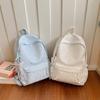 Schoolbag Korean Star Printed Backpack Female Student Large Capacity Light Commuter School Bag High Value Casual Backpack