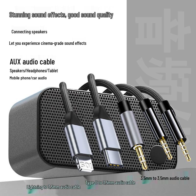 Typ C auf 3,5 mm Audiokabel für Kopfhörer, Computer, Autos, Mikrofone, Telefone und Live-Übertragungen