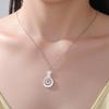 Cute Cat Kitten Swirl Spiral Tail Necklace for Women Stainless Steel Pendant Necklace Jewelry Birthday Gifts Trendy Wholesale