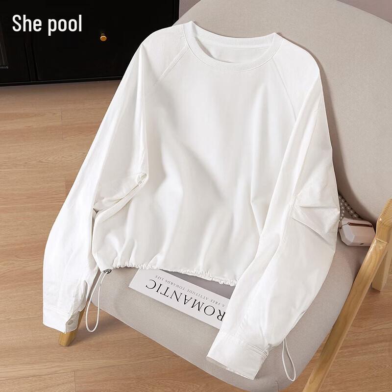 Shechi Women s Round Neck Raglan Sleeve Loose Shirt M