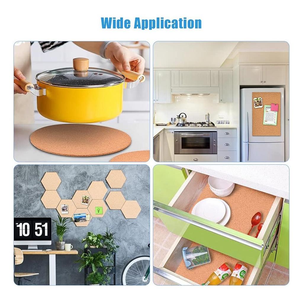 BHBL Self-Adhesive Cork Board Roll, 1/8Inch Thick Cork Boards for Walls, 20x16inch Cork Board Roll for , Home, School