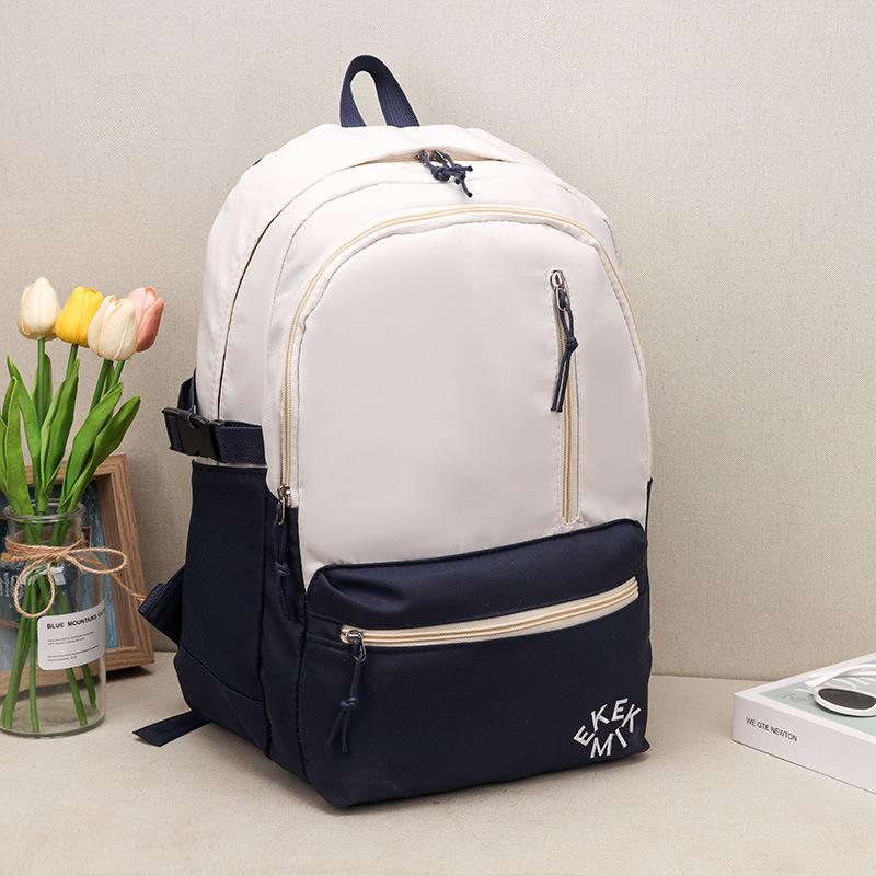 Simple style student campus backpack junior high school high school student large capacity backpack versatile travel schoolbag