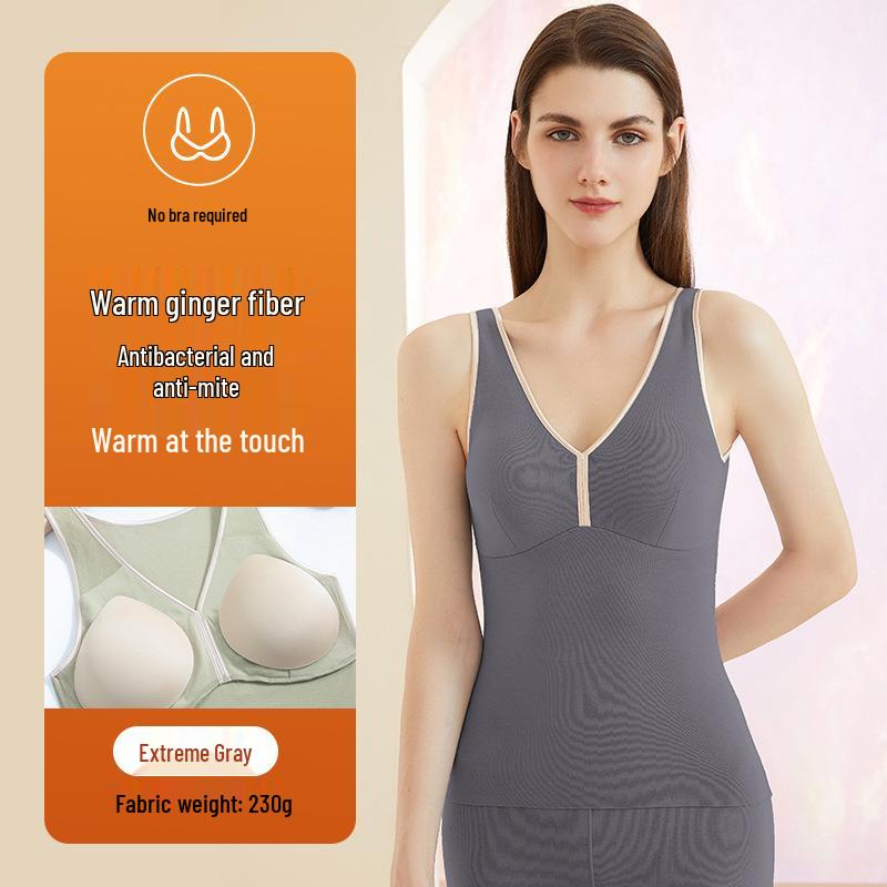 

Aoweizi Женский антибактериальный теплый имбирный жилет с подкладкой на груди XL [120-135 lbs]