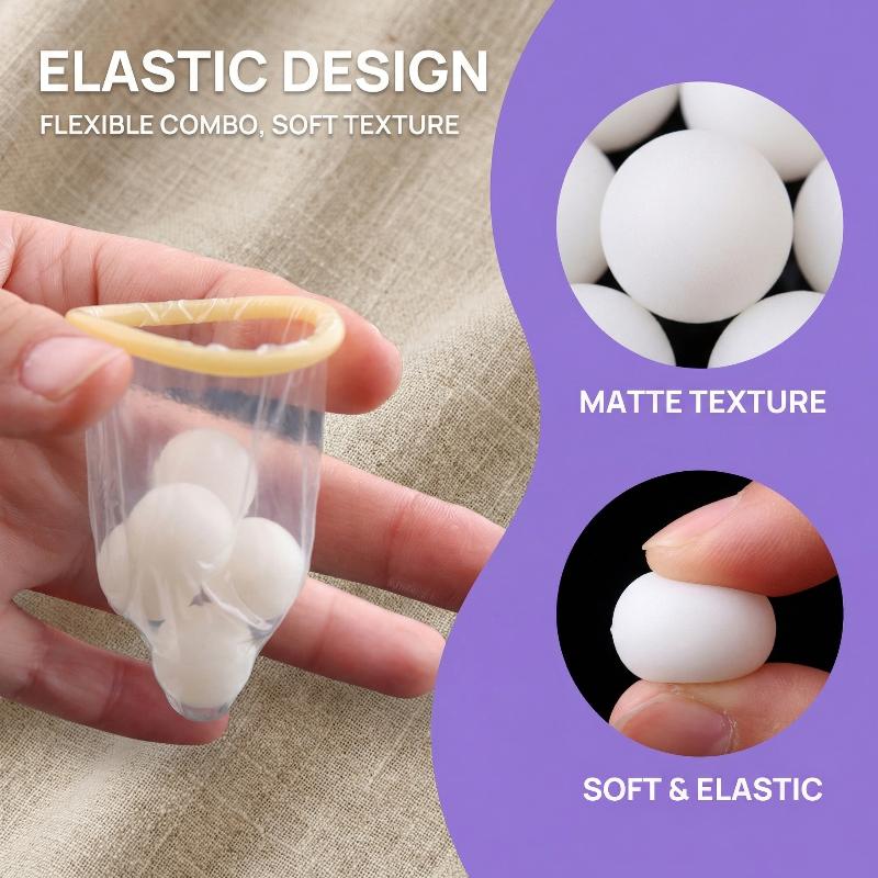 5Pcs Silicone Beads For Condoms Male Lengthen Penis Sleeve Extender Reusable Ball Condoms Head Attachment Sex Toys Accessories
