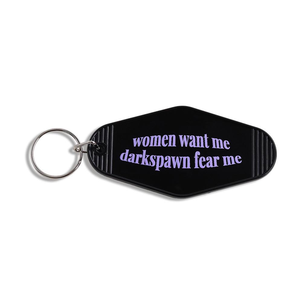 Modern Minimalist Motel Hotel Key Tag Keychain - Fan Gift & Backpack Decoration Pendant