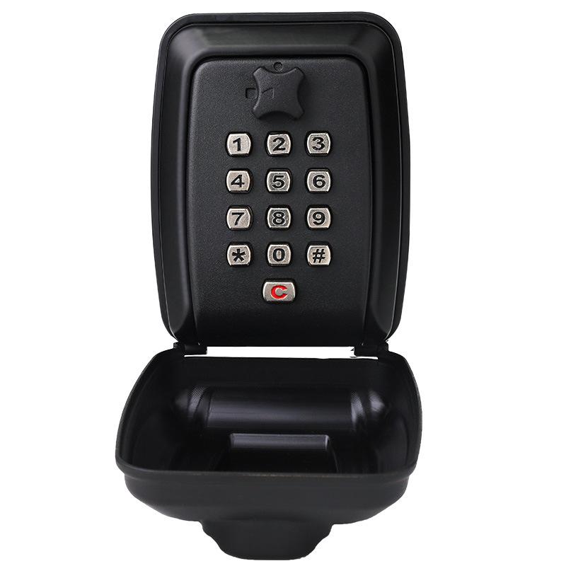 Waterproof wall-mounted key storage box with 12-digit keypad combination