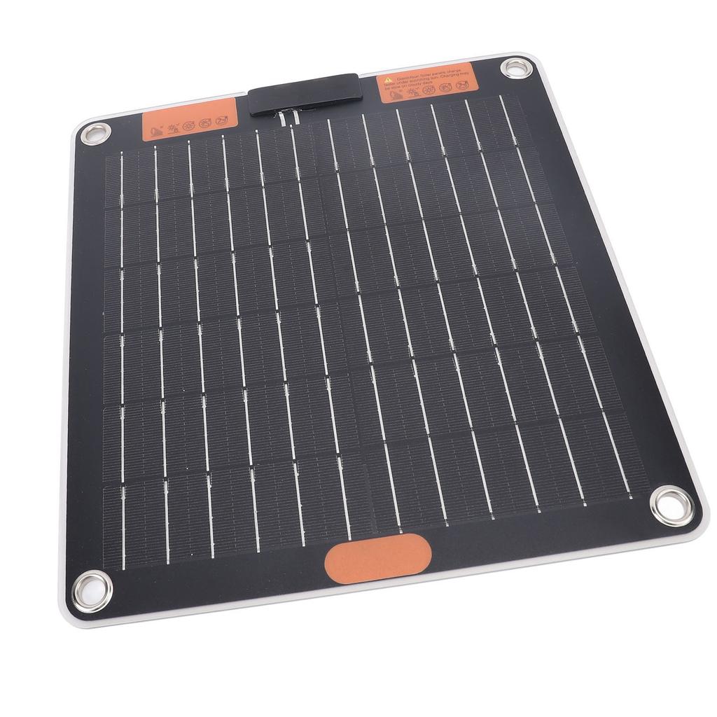 10W Solar Panel Dual TYPE C Ports 5V2A Output Monocrystalline USB Solar Panel Charger with Suction