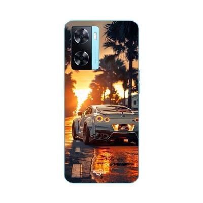 Telefono dėklas - MANIACASE - Oppo A57 4G GTR R35 - Silikonas TPU - Spalva Juoda - Saulėlydžio raštas