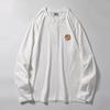 Vintage Cotton Brushed Heavy-Duty Long-Sleeved Embroidered T-shirt