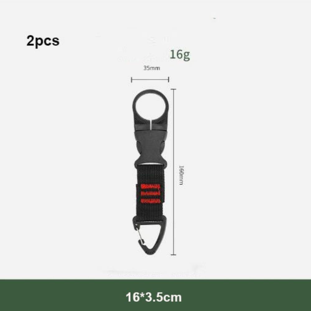 

2pcs Tool Outdoor Mountaineering Buckles Black Mineral Water Bottle Buckle 1