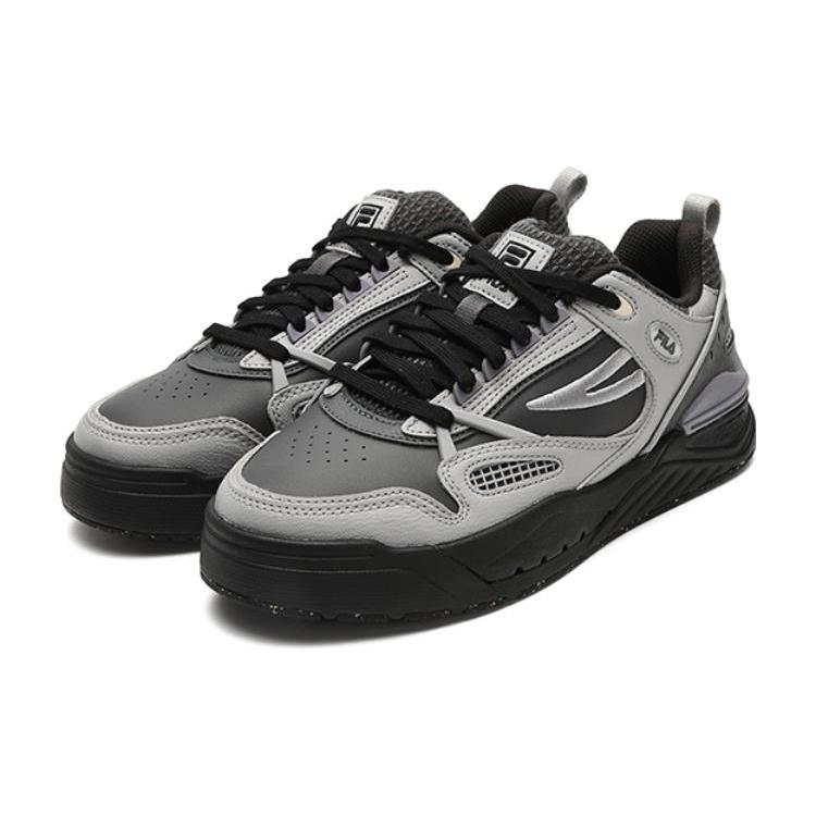 FILA SLAM Textile, Synthetic Leather Cushioning Abrasion Resistant Support Low top Casual Shoes Women's Black F12W341208FDA
