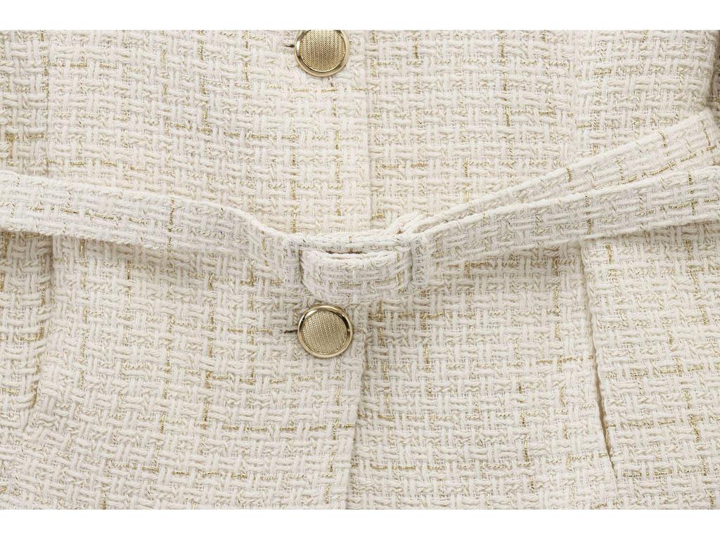 2025 Spring Women's European & American Style Long Sleeve Round Neck Casual Suit Jacket