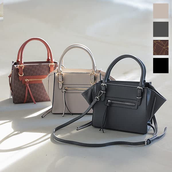 Kobe Lettuce Zip Design Square Shoulder Bag [B1514] Free Monogram