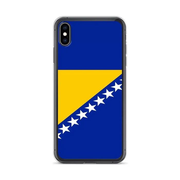 Coque iPhone - Multicolore - Drapeau Bosnie-Herzégovine - Souple - TPU - Transparent