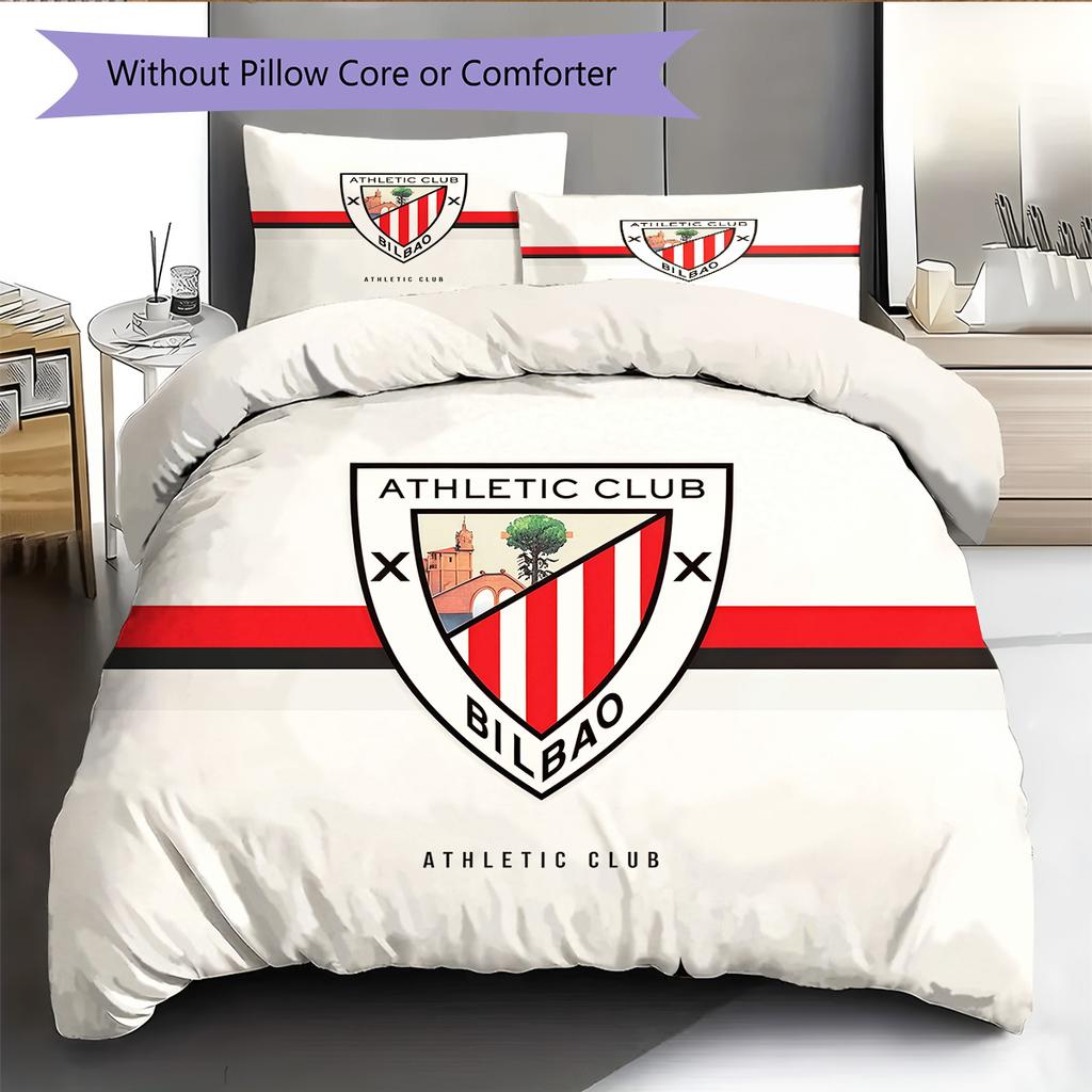Athletic Club Muster Bettwäsche Steppdecken-Set Heimdekoration Geschenk (1 Bettbezug + 2 Kissenbezüge (ohne Füllung))