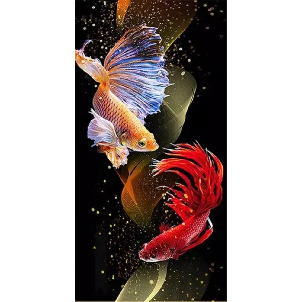 Abstract Koi Canvas Painting Wall Art Fish Posters And Prints Carp Pictures For Living Room Decor