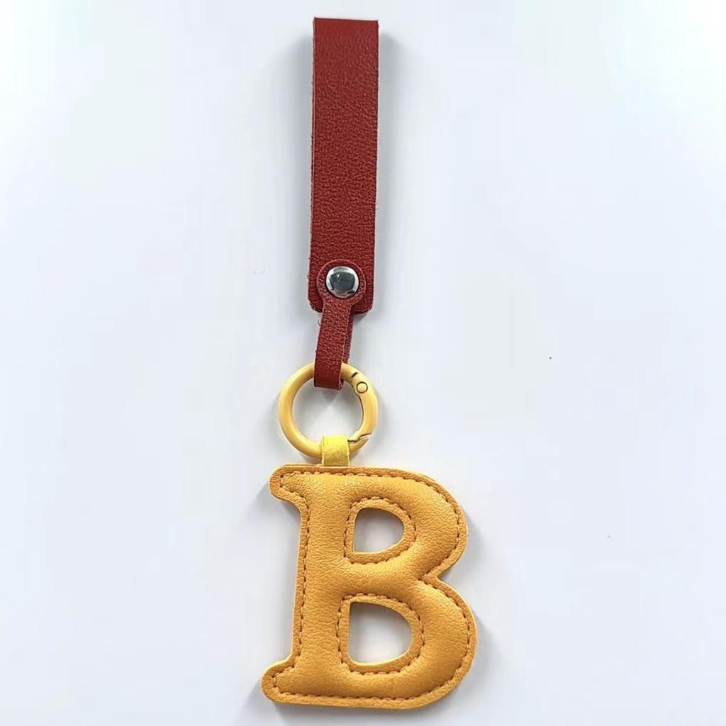 Porte-clés Lettre en Cuir Charme de Sac
