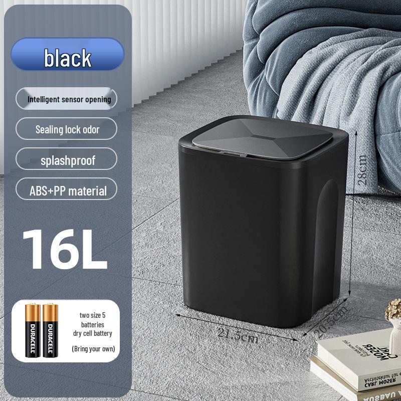 2026 Smart 18L Induction Trash Can with Lid & High Appearance for Living Room