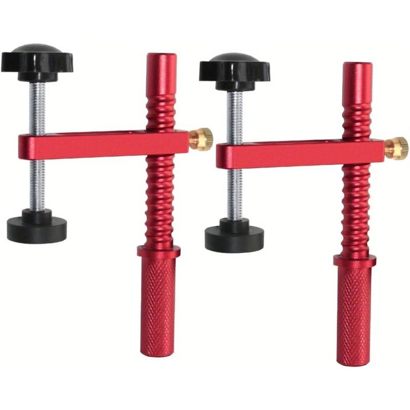 2pcs Bench Dog Clamp Quick Hold Down Table Clamp Adjustable Desktop Quick Acting Bench Dog Clamp for Woodworking Tool Workbench Accessories