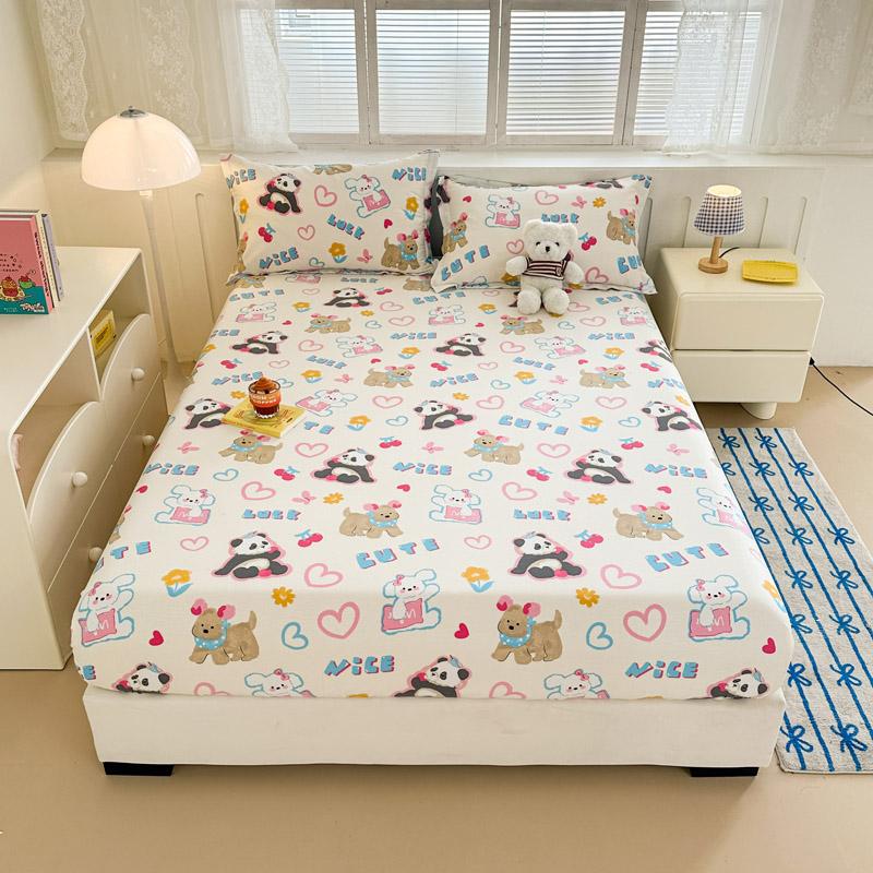 Square Geometric Cotton Fitted Sheet Set Grey and Orange Geometric Lines Bed Cover Adult Single 3pcs Bedding Deep Pocket Design