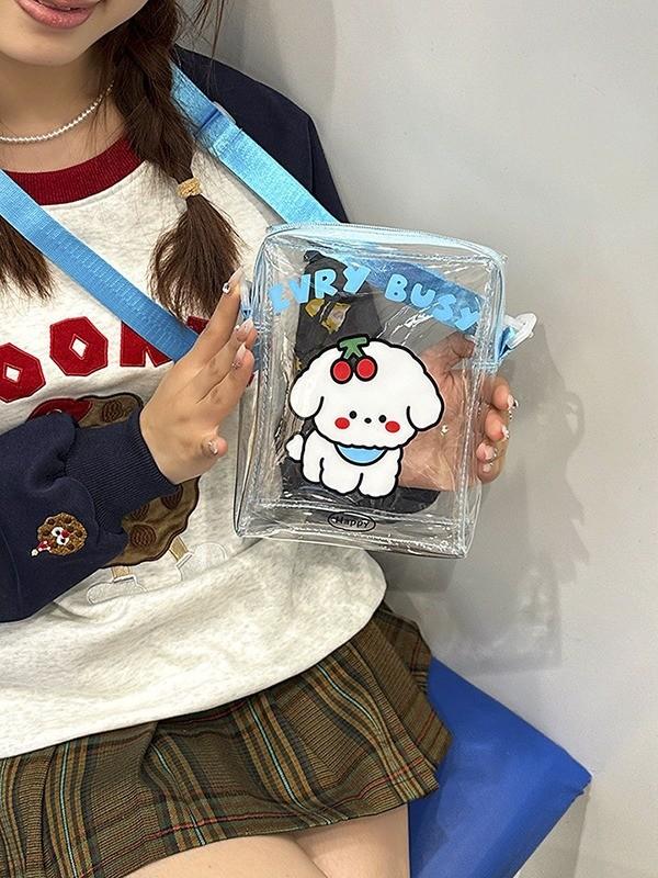 Loopy Cute Mini Transparent Pvc Phone Bag Small Crossbody Purse For Daily Use