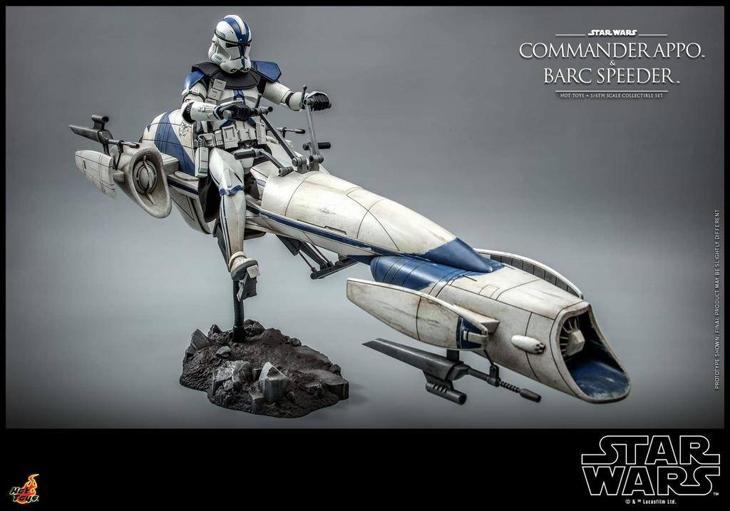 TV Masterpiece Star The Clone Wars Commander Appo BARC Speeder Scale Figure White TMS076 Wars & 1/6