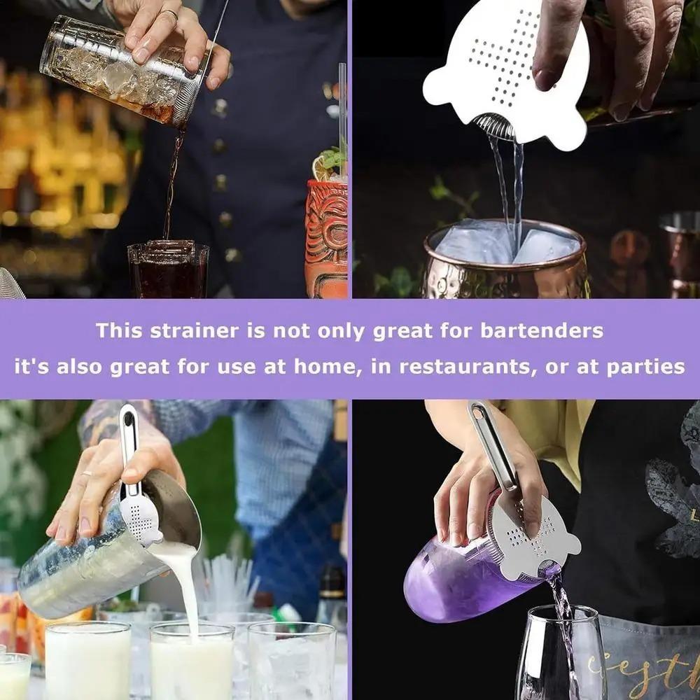 Thickened Stainless Steel Strainer Bar Strainer Wine Cup Ice Filter Kitchen Accessories