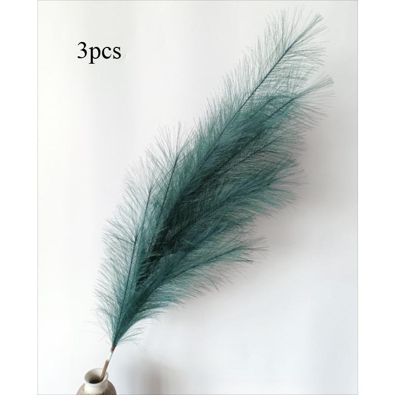 3pcs Large Artificial Pampas Grass 120cm Tall Fluffy Faux Reed Boho Home Wedding Decor Fake Flowers