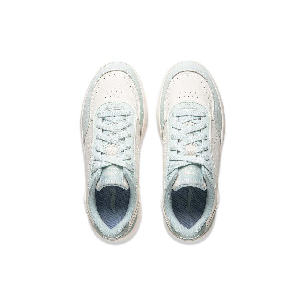 Li Ning Su Su Versatile Casual Comfortable Thick Sole Height Increasing Sneakers Women Sneakers White Blue AGCU112-4