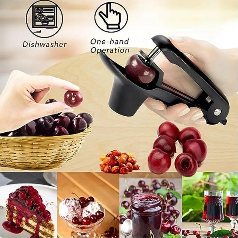 New manual quick cherry corer, complete coring artifact for dates,hawthorn and red dates, suitable for family dinners and travel