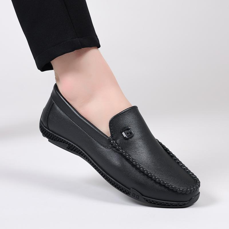 Leather Men Casual Shoes Slip On Formal Mens Loafers Luxury Brand Dress Shoes Comfortable Moccasins Soft Male Driving Shoes