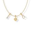 Popular Zirconia Heart Horseshoe Necklace for Women - Geometric Clavicle Chain
