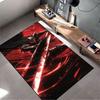 Red Warrior with Flaming Sword suitable as a non-slip mat for the living room or bedroom sofa