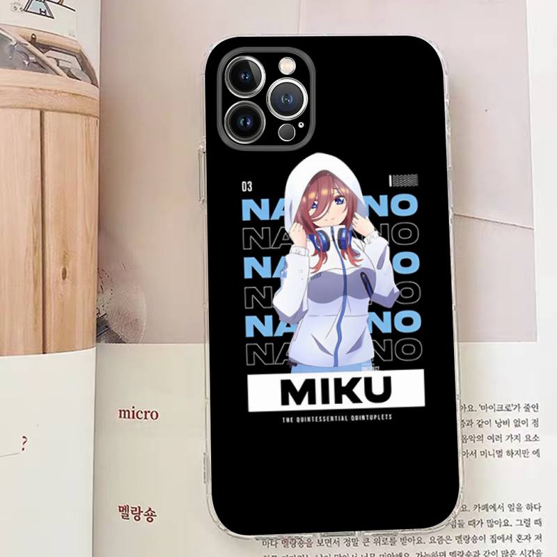 

Nakano miku Anime Phone Case For iPhone 14 11 12 13 Mini Pro XS Max Cover 6 7 8 Plus X XR SE 2020 Funda Shell iPhone 14