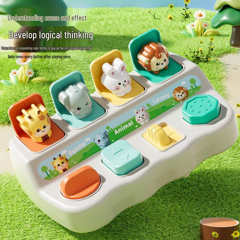 Peek-a-Boo Switch Box: Educational Cause and Effect Toy for Kids Aged 3-6 - Color Recognition Teaching Aid
